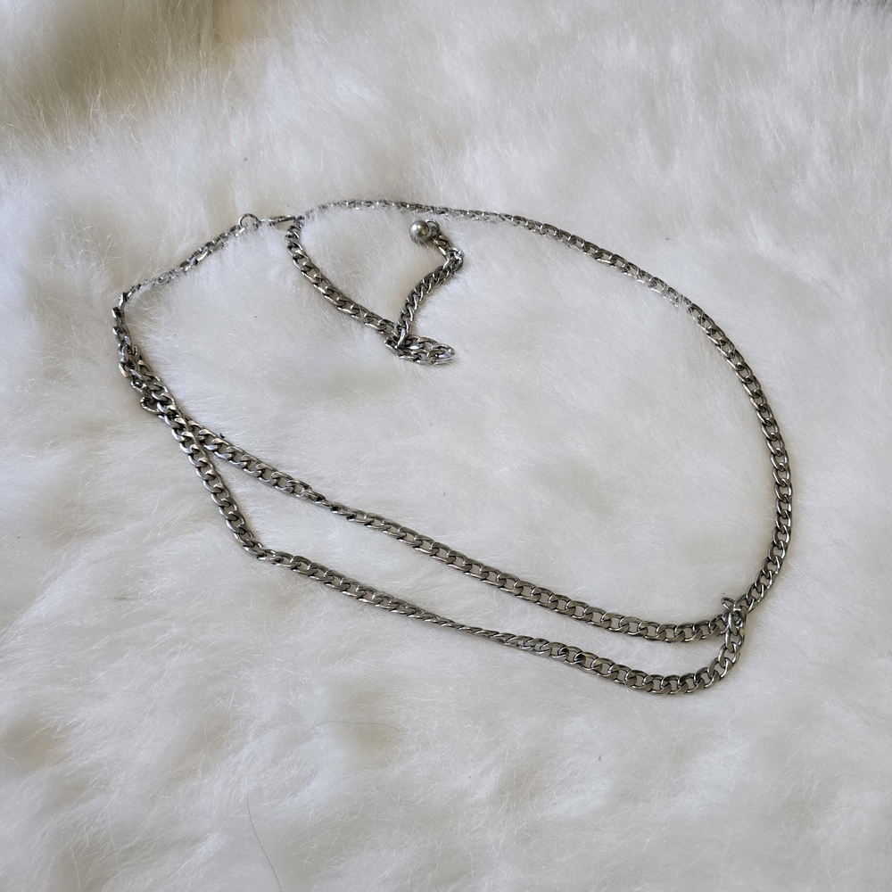 Elegant Silver Chain Belt